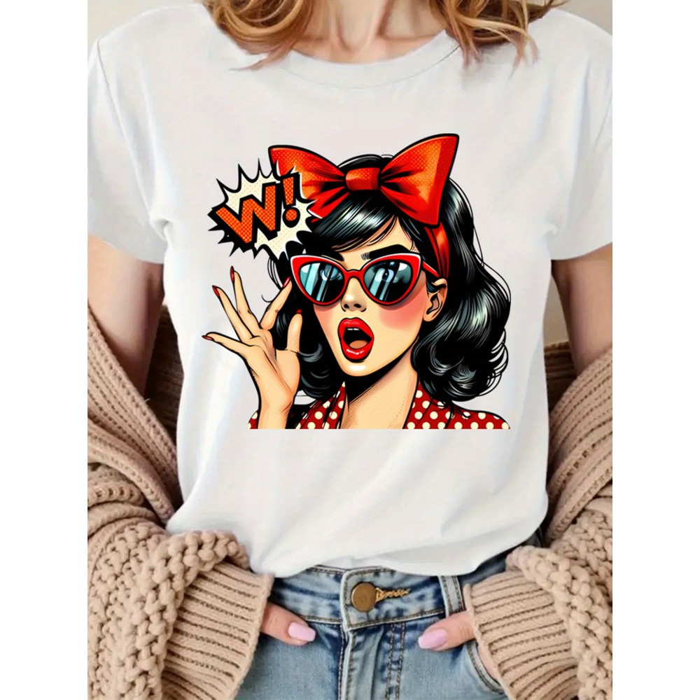 Mens Fashion In The 50S - Retro Pop Art Woman Graphic Printed