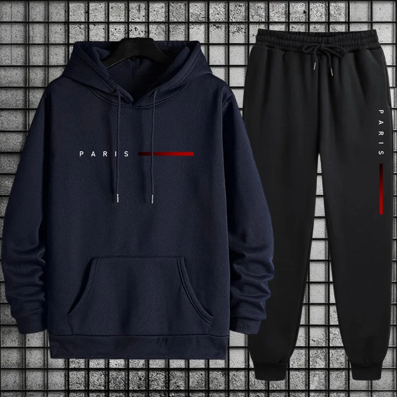 Men'S Fashion Paris 2025 - Autumn Winter Casual Hoodie Jogging Suit