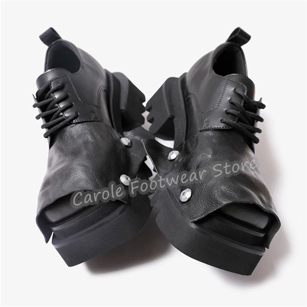 Fashion Square Toe Chunky Bott - огляд і ціна Men Fashion Rave