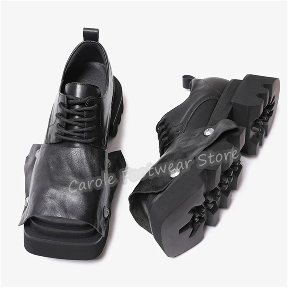 Fashion Square Toe Chunky Bott - огляд і ціна Men Fashion Rave