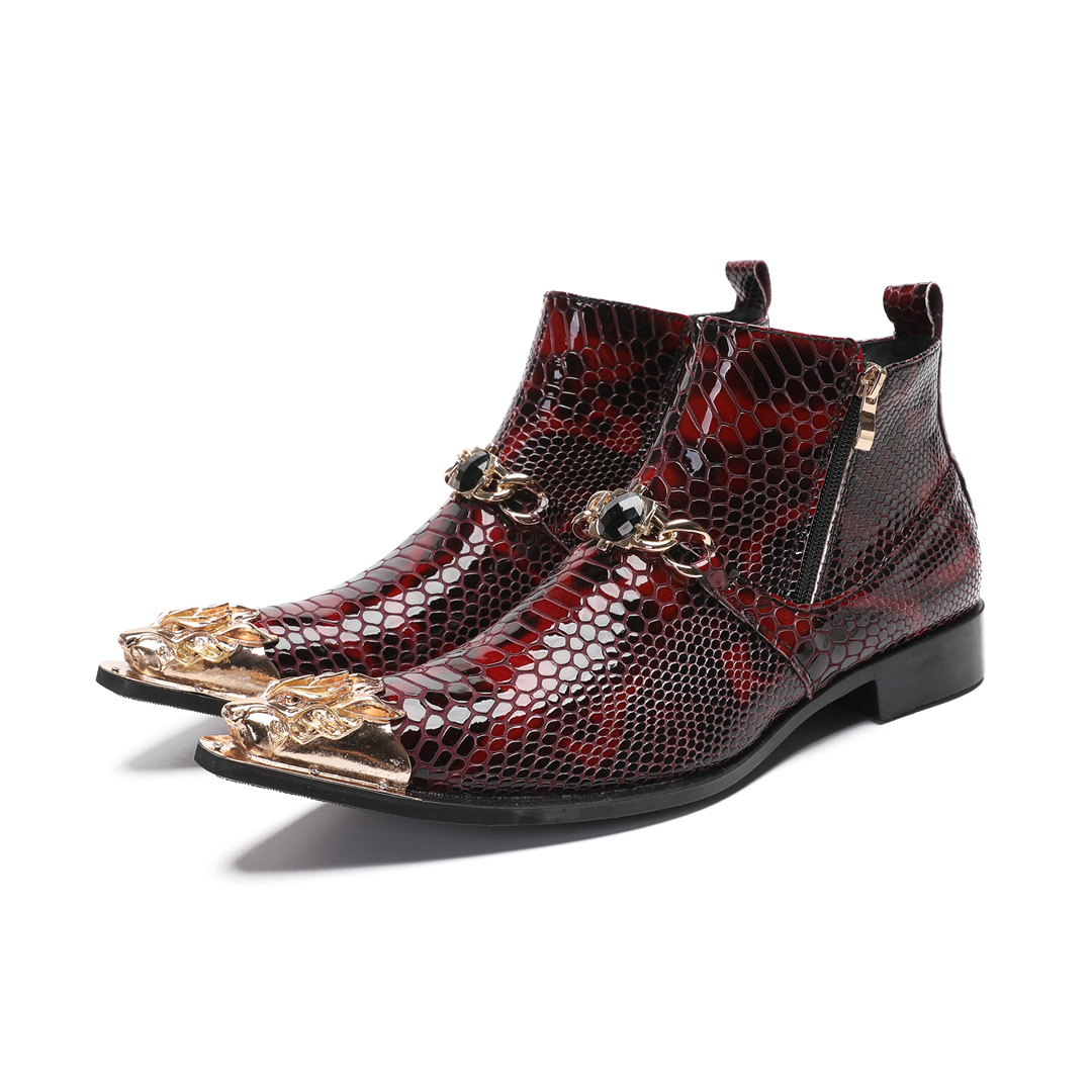 fashion metal pointed toe real - огляд і ціна Mens Fashion Dress Shoes