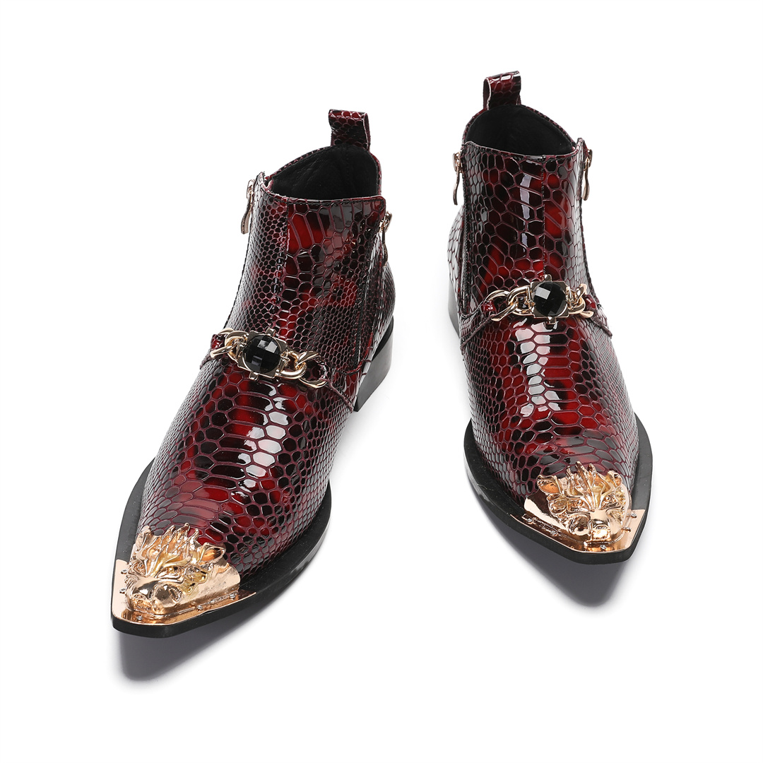 fashion metal pointed toe real - огляд і ціна Mens Fashion Dress Shoes