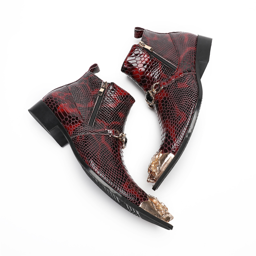 fashion metal pointed toe real - огляд і ціна Mens Fashion Dress Shoes