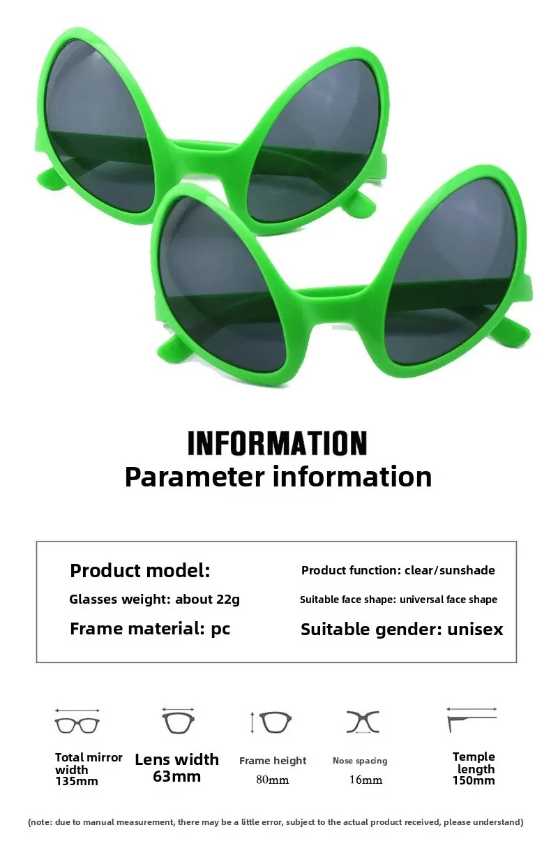 Green Alien Martian Quirky Sun - огляд і ціна Men Fashion Rave