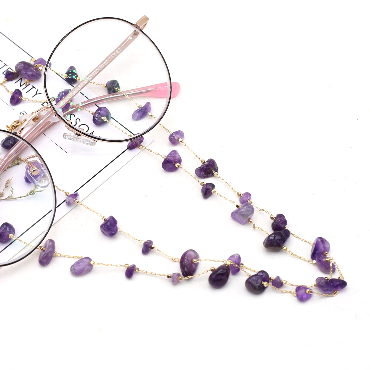 Natural Amethyst Stone Beaded  - огляд і ціна Men Fashion Rave