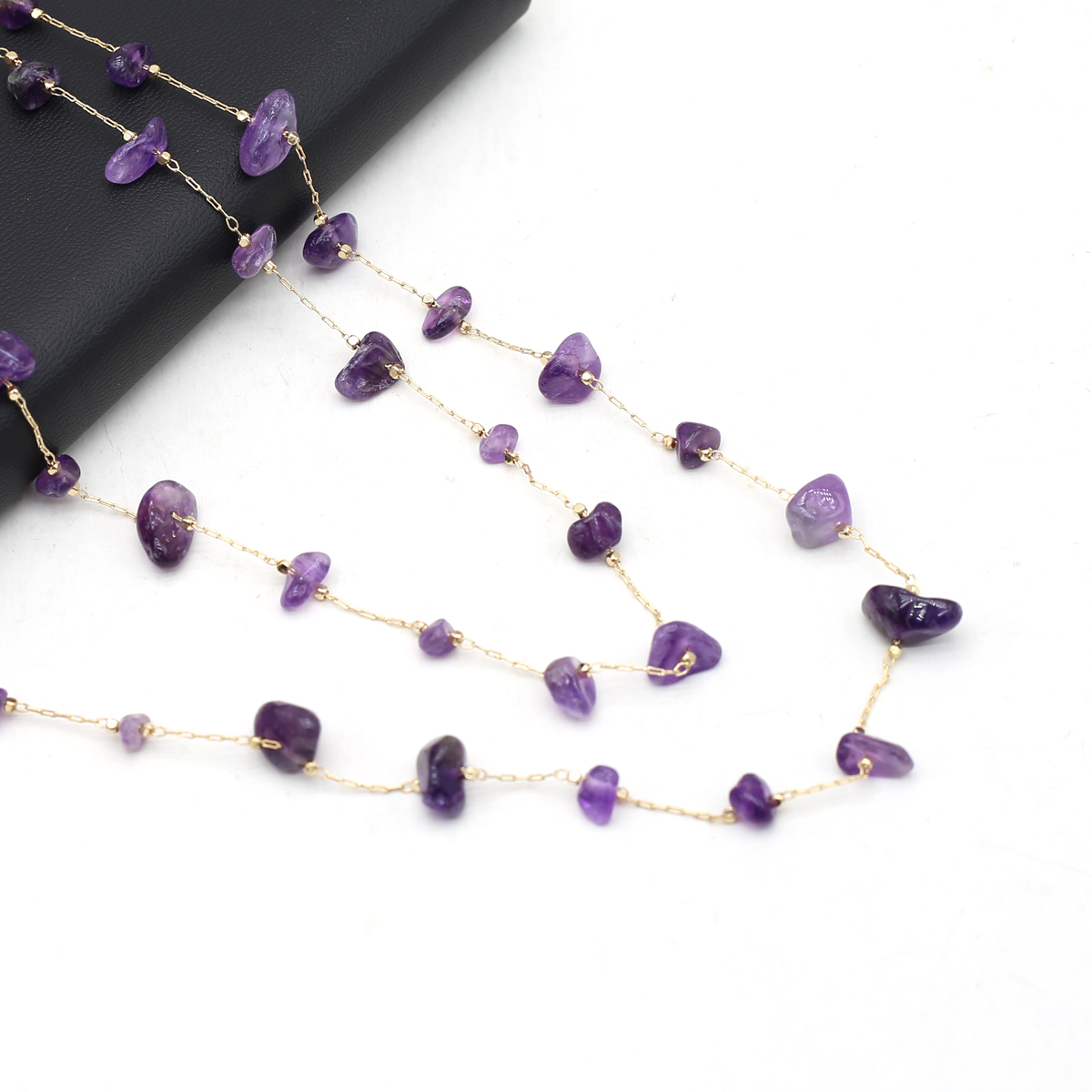 Natural Amethyst Stone Beaded  - огляд і ціна Men Fashion Rave