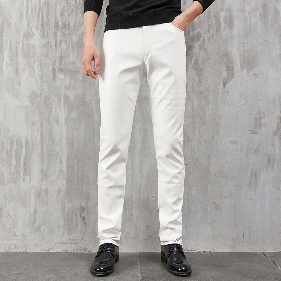 Men's Leather Pants Skinny Fit - огляд і ціна Men Fashion Rave