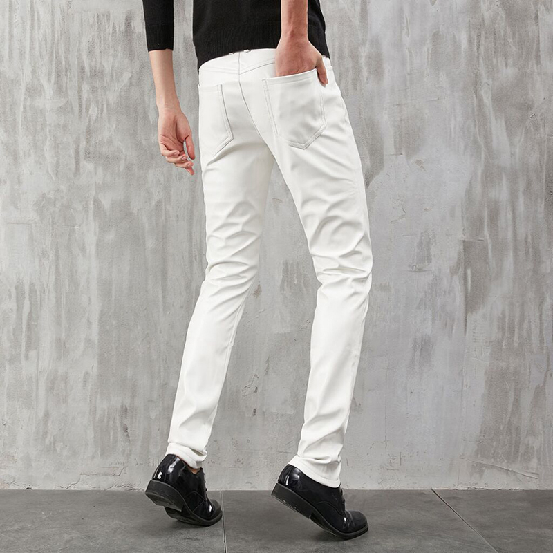 Men's Leather Pants Skinny Fit - огляд і ціна Men Fashion Rave