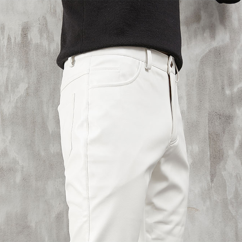Men's Leather Pants Skinny Fit - огляд і ціна Men Fashion Rave