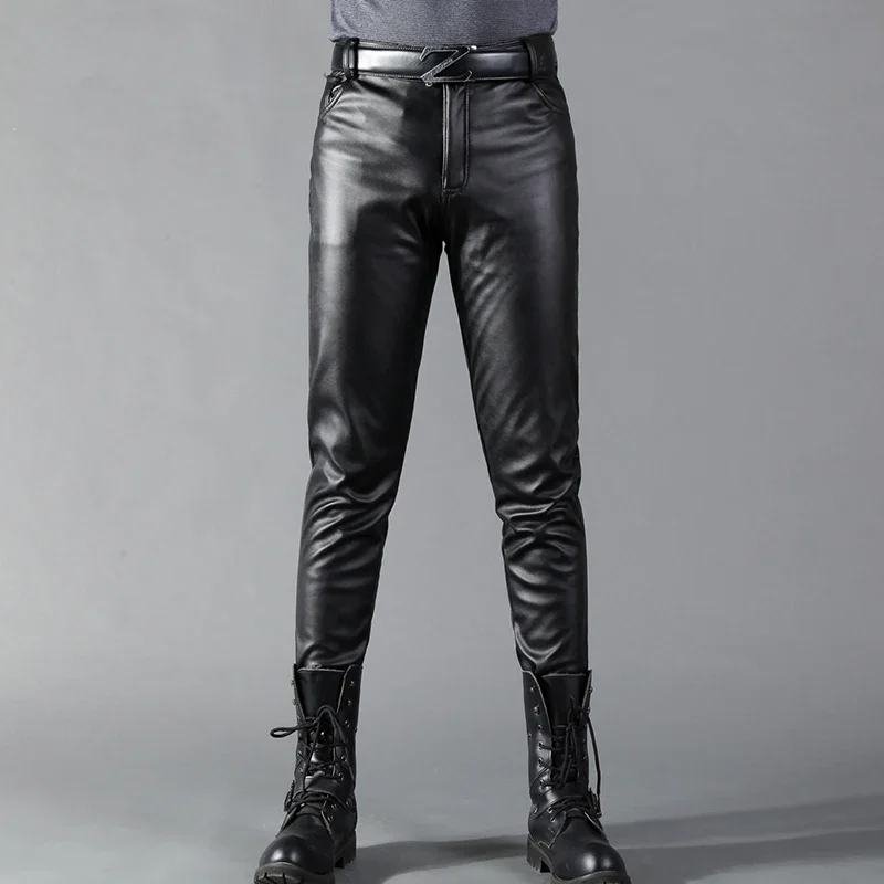 Men's Leather Pants Skinny Fit - огляд і ціна Men Fashion Rave