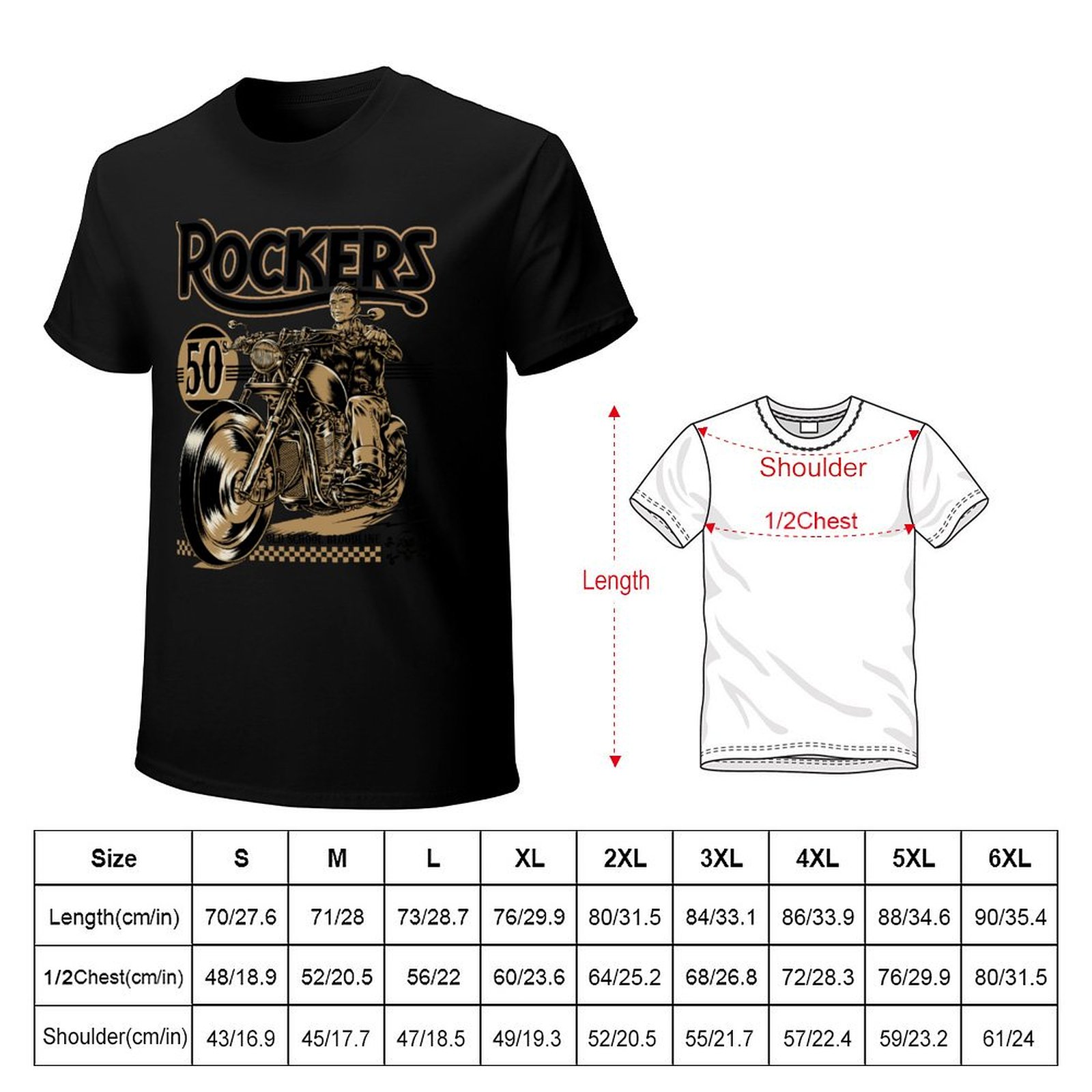 Rockers 50s T-Shirt Summer Fas - огляд і ціна Mens Fashion In The 50S