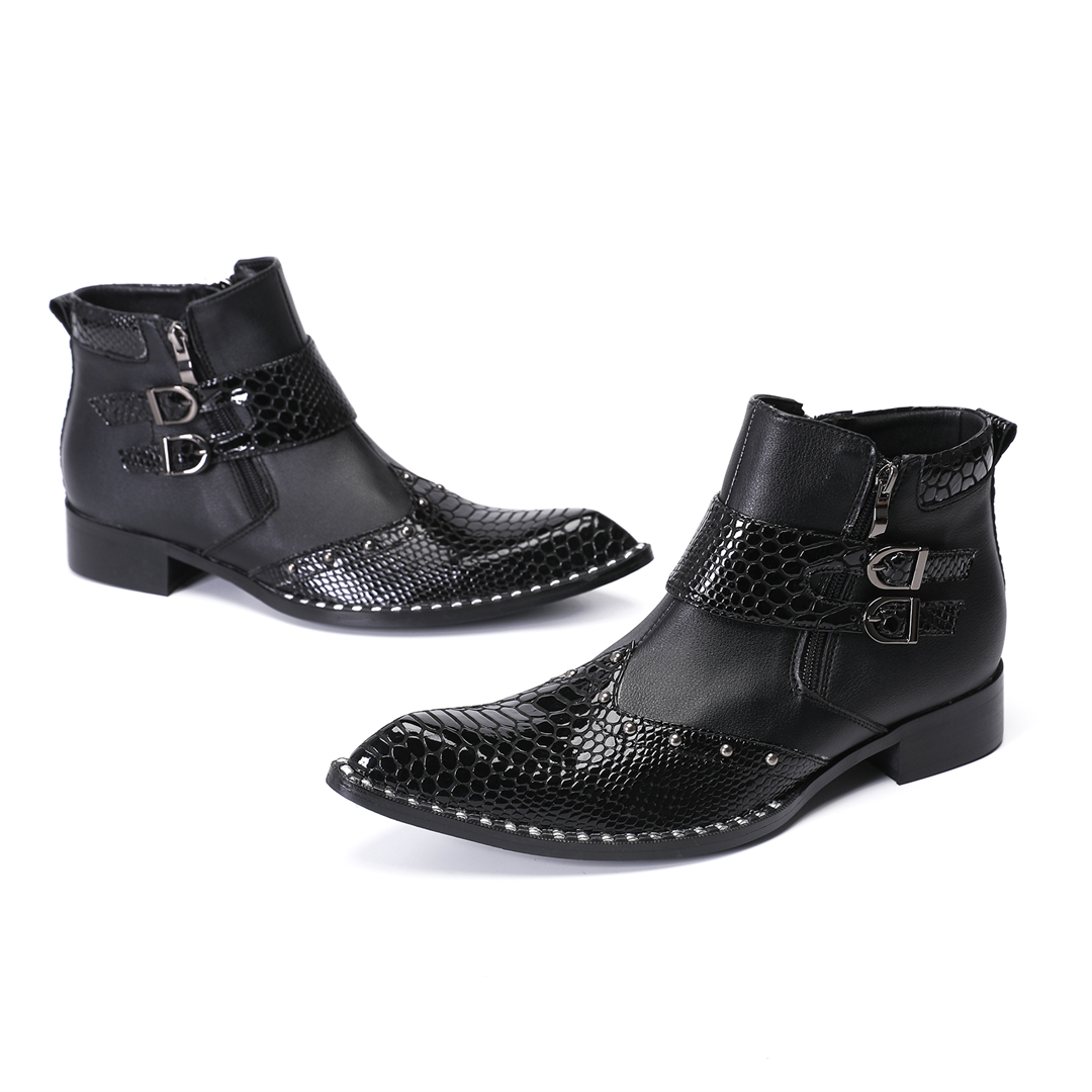 fashion rivets pointed toe men - огляд і ціна Mens Fashion Dress Shoes