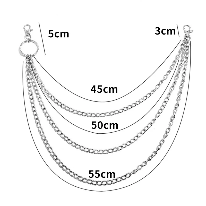Layer Metal Belt Chain Punk Ho - огляд і ціна Men Fashion Rave