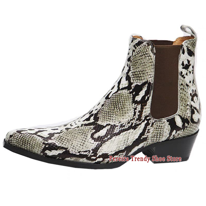 Trendy Snake Patterned Leather - огляд і ціна Mens Fashion Dress Shoes