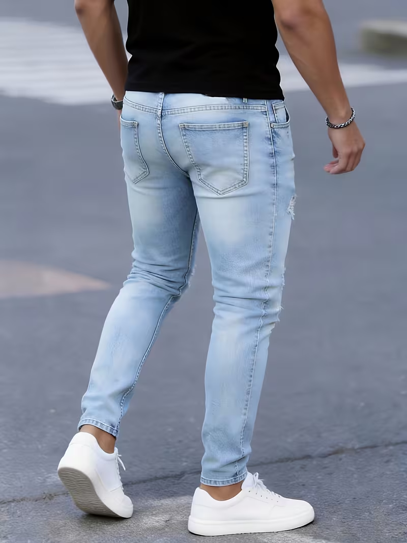 Men'S Slim Fit Stretch Ripped  - огляд і ціна Men'S Fashion Young Professional
