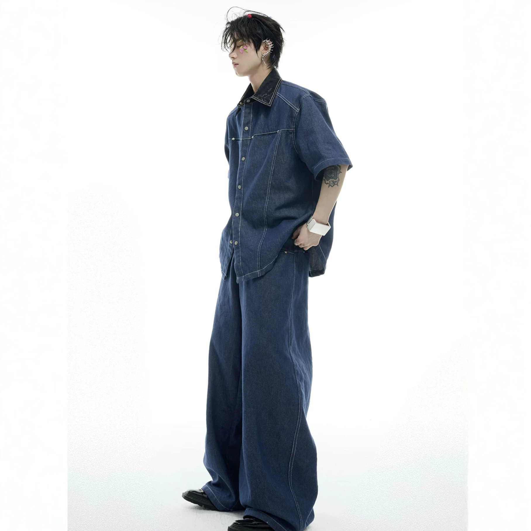 Summer Men's Denim Matching Se - огляд і ціна Men Fashion Jeans