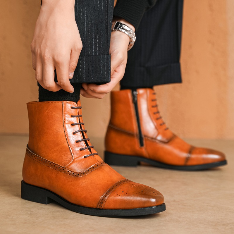 Luxury Men's Boots New High-to - огляд і ціна Mens Fashion Dress Shoes