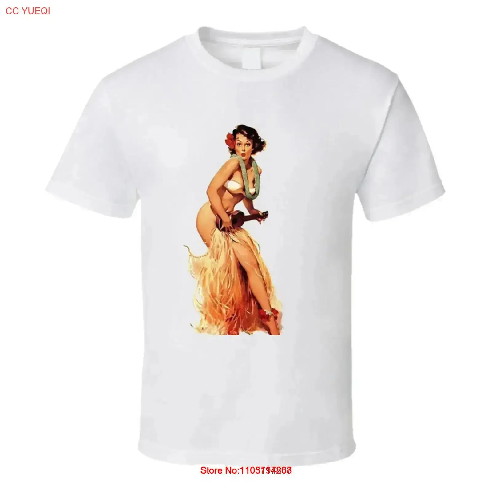 Retro T shirt Tiki Hula Girl U - огляд і ціна Mens Fashion In The 50S