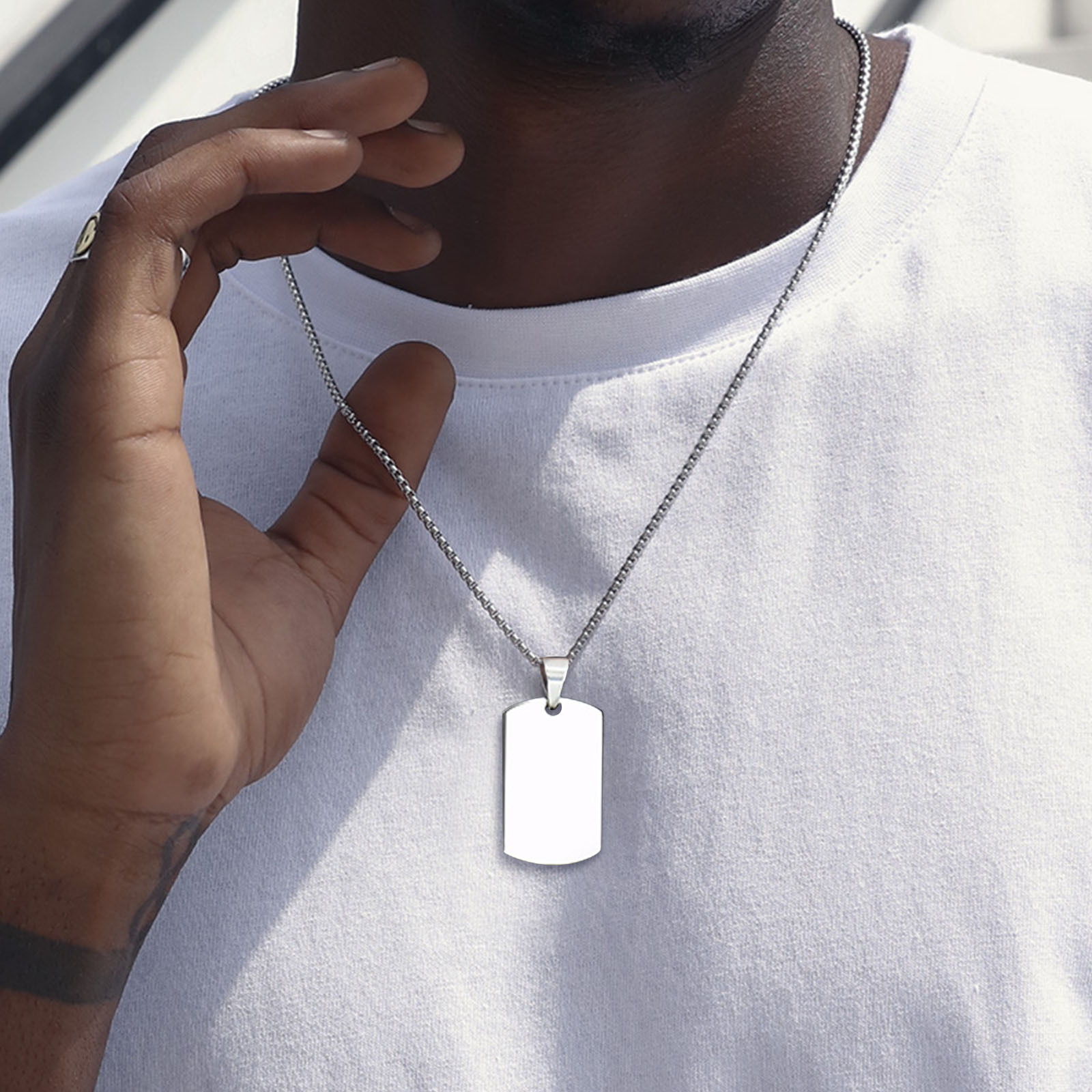 Men Dog Tag Urn Necklace,Stain - огляд і ціна Mens Fashion In The 50S