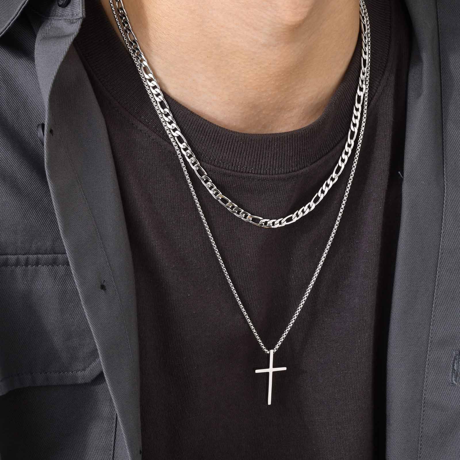 Trendy Cross Necklace for Men  - огляд і ціна Mens Fashion In The 50S