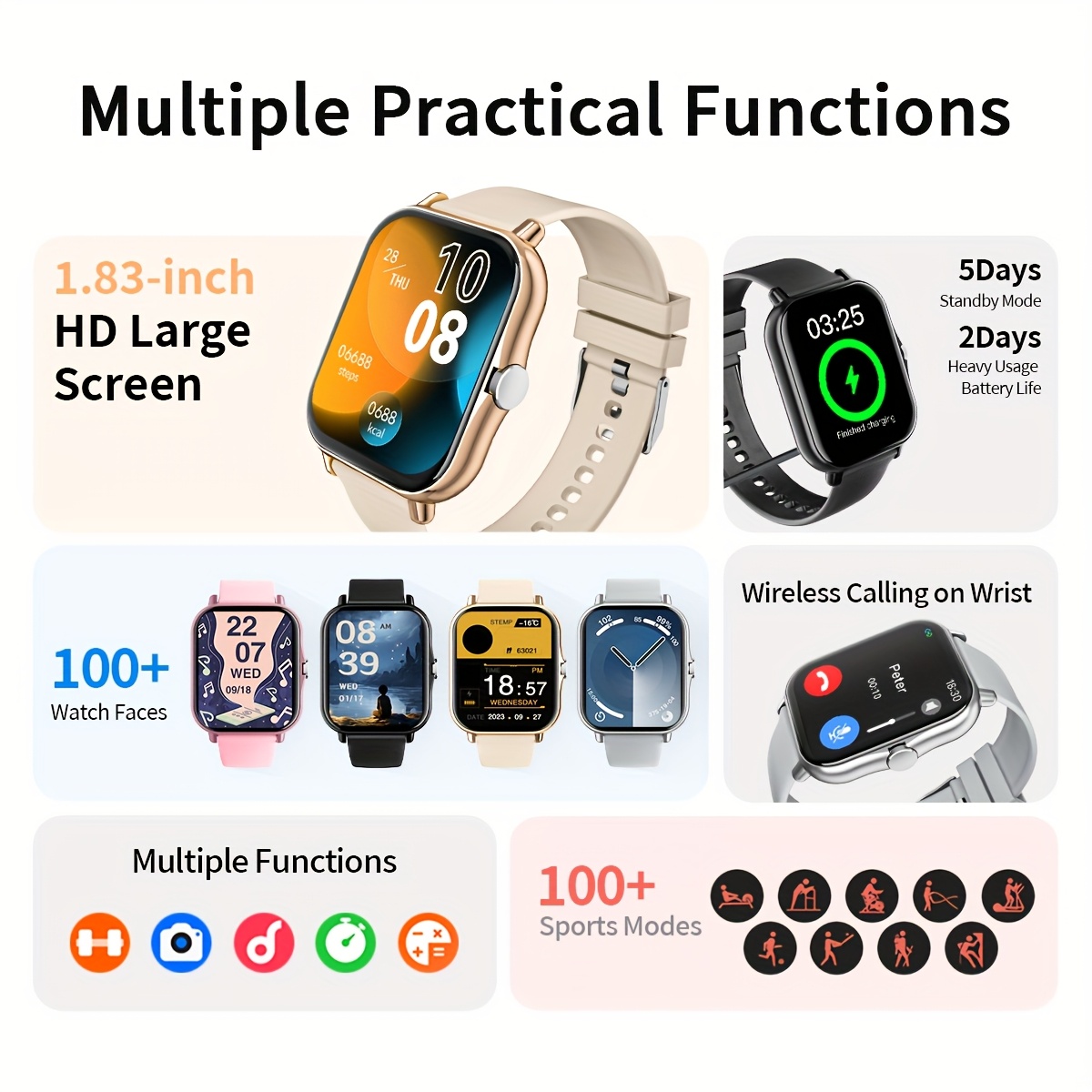 1.83-Inch Smart Watch for Men  - огляд і ціна Men'S Fashion App