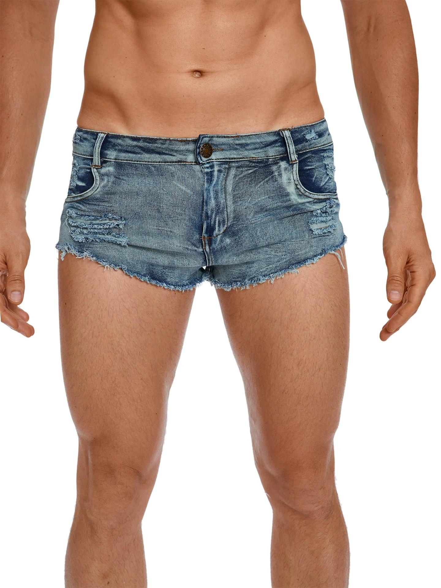 Men's Low Waist Jeans Shorts F - огляд і ціна Men Fashion Jeans