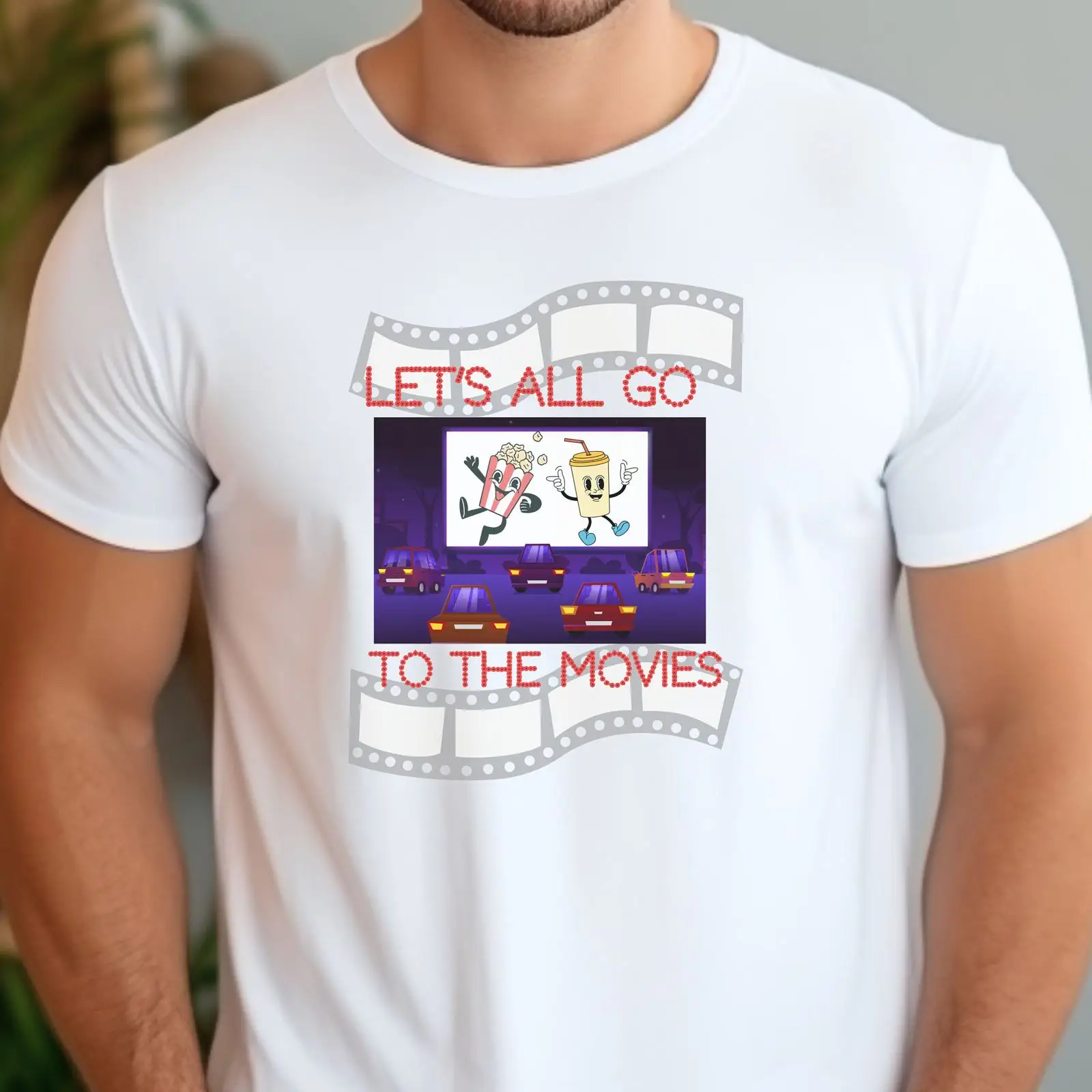 Retro Drive In Movie T Shirt V - огляд і ціна Mens Fashion In The 50S