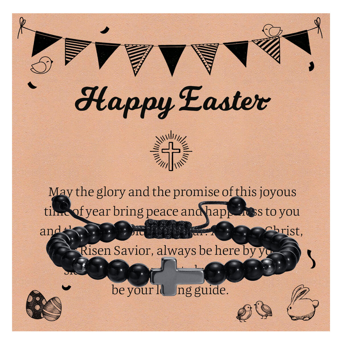 Easter Hematite Cross Bracelet - огляд і ціна Men'S Fashion Easter